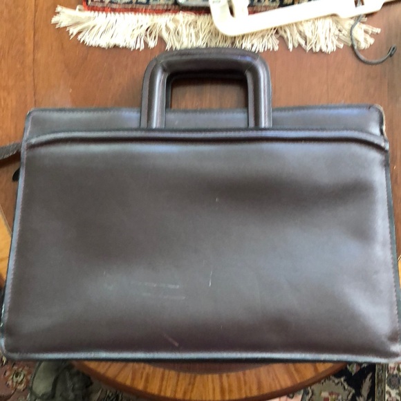 burgundy leather briefcase